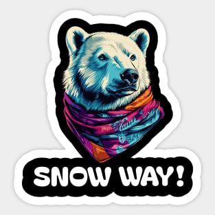 Snow Way: Arctic Chic Polar Bear Cool Sticker
